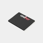 Codher Girl Programmer Women Stem Engineer愛好家 ポストイット (アングル)