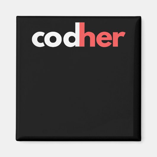 Codher Girl Programmer Women Stem Engineer愛好家 マグネット (正面)