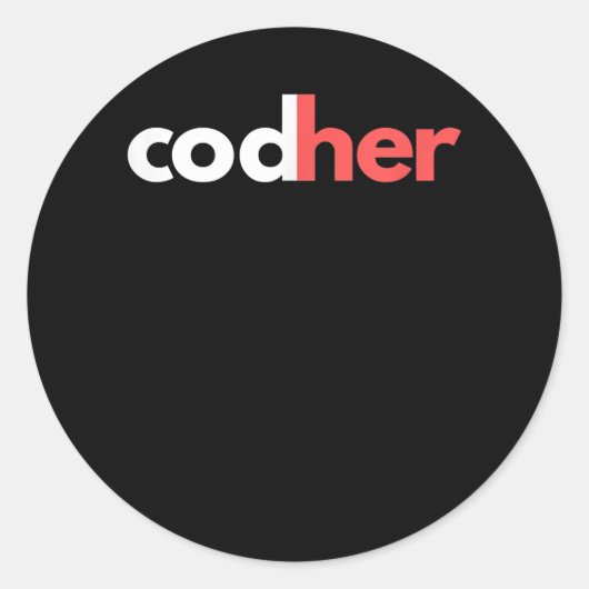 Codher Girl Programmer Women Stem Engineer愛好家 ラウンドシール (正面)