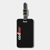 Codher Girl Programmer Women Stem Engineer愛好家 ラゲッジタグ (正面縦)