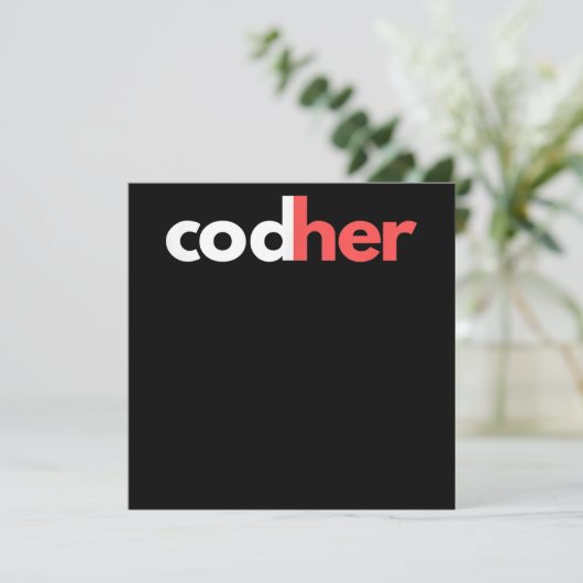 Codher Girl Programmer Women Stem Engineer愛好家 招待状 (スタンド正面)