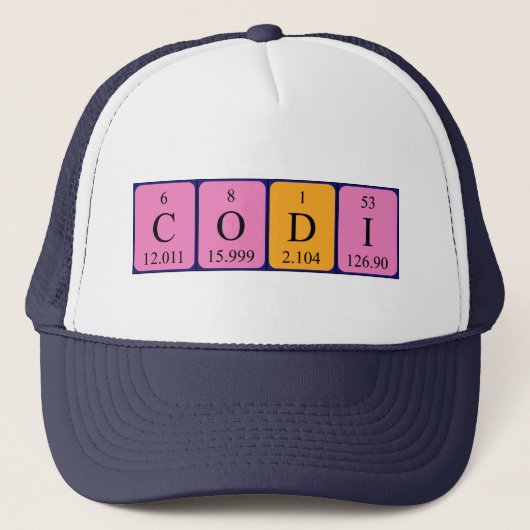 Codi定期テーブル名hat キャップ (正面)