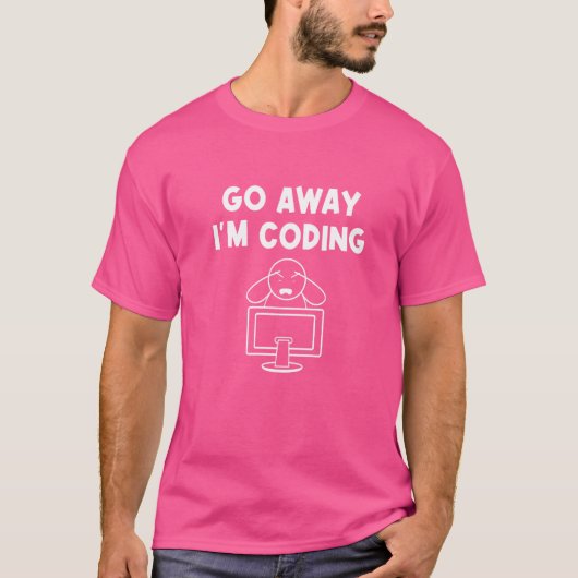 Coding 遠くに Programmer Computer Admin Devel Tシャツ (正面)