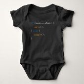 Coding Baby Funny Programmer And Developer Code ベビーボディスーツ (正面)