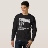 Coding Boy Definition名詞ソフトウェア開発者Prog スウェットシャツ (正面フル)