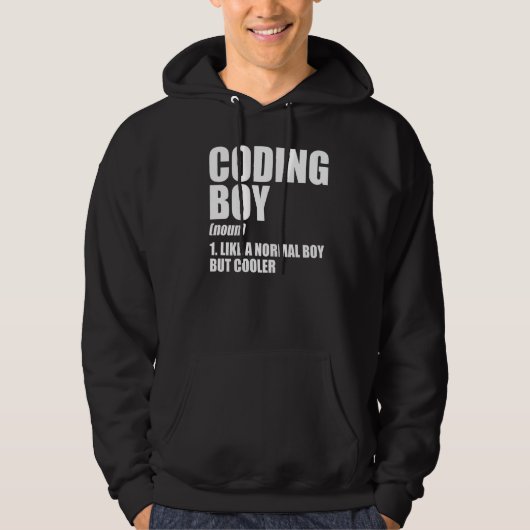 Coding Boy Definition名詞ソフトウェア開発者Prog パーカ (正面)