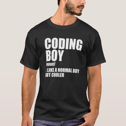 Coding Boy Definition名詞ソフトウェア開発者Prog Tシャツ (正面)