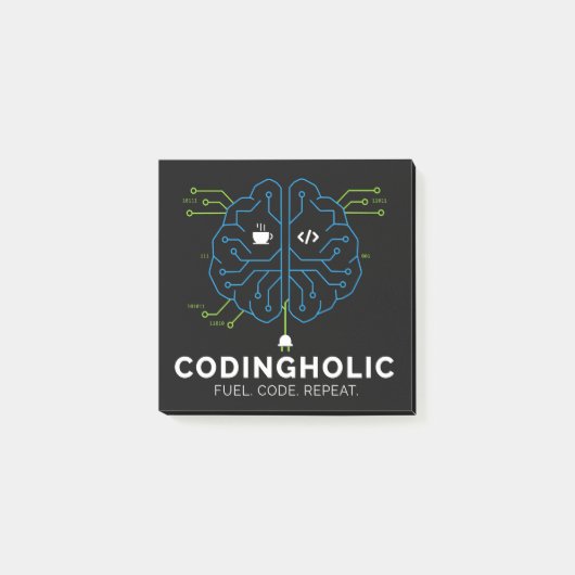 Coding Brain Reminder Sticky Notes ポストイット (正面)