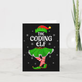 Coding Elf Christmas Family Girls Women Elf Squad  カード (正面)