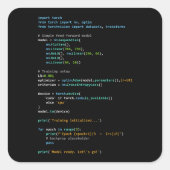 Coding Humor - Developer Logic and Tech Life スクエアシール (正面)