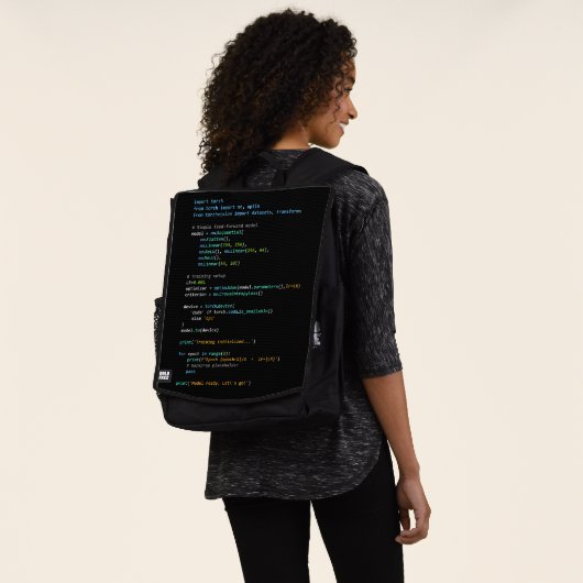 Coding Humor - Developer Logic and Tech Life バックパック (着用)
