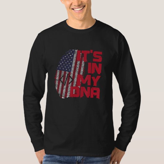 Coding In Dna Fingerprint American Patriot 4th of Tシャツ (正面)