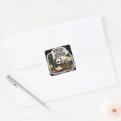 Coding Panda Sticker | Focus on Today Build It スクエアシール (封筒)