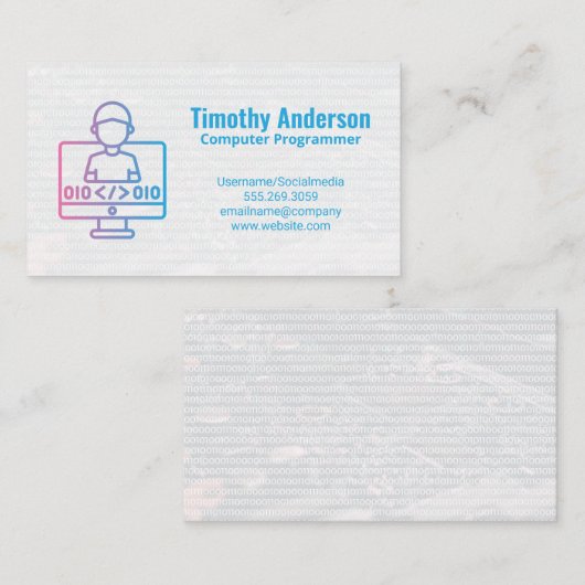 Coding | Software Engineer 名刺 (正面/裏面)