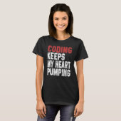 Coding Women Men Code Developer Programming Geek Tシャツ (正面フル)