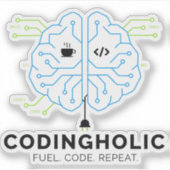 Codingholic Tech Brain Programmer  シール (正面)