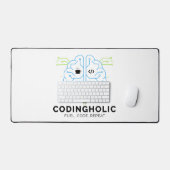 Codingholic Tech Brain Programmer & Coders デスクマット (キーボード&マウス)