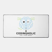 Codingholic Tech Brain Programmer & Coders デスクマット (正面)