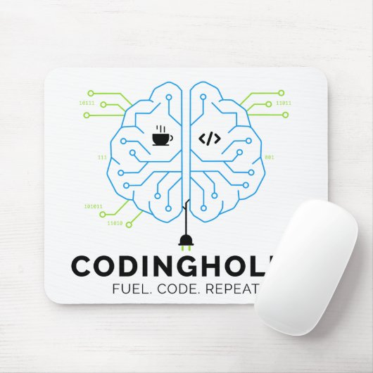 Codingholic Tech Brain Programmer | Developer Gift マウスパッド (マウス)