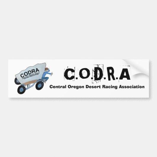 CODRAlogo、C.O.D.R.Aのオレゴンの中央砂漠Rac… バンパーステッカー (正面)