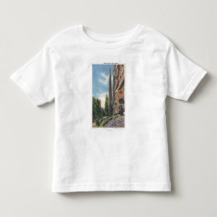 Codyのハイウェー、モンタナの眺めの煙突の石 トドラーTシャツ