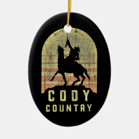 Codyの国ワイオミング セラミックオーナメント (正面)