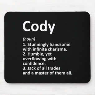 Codyの定義 パーソナライズド 名前 楽しい 誕生日 ギフト マウスパッド