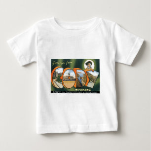 Cody、ワイオミングからの挨拶! ヴィンテージの郵便はがき ベビーTシャツ