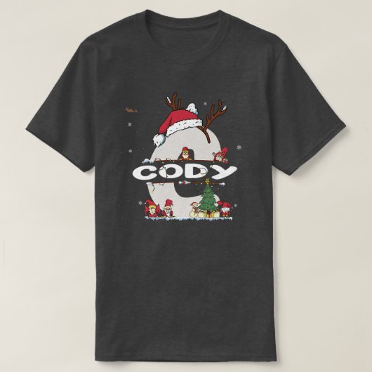 Cody Christmasw Codyクリスマスの名前おもしろい Tシャツ (デザイン正面)