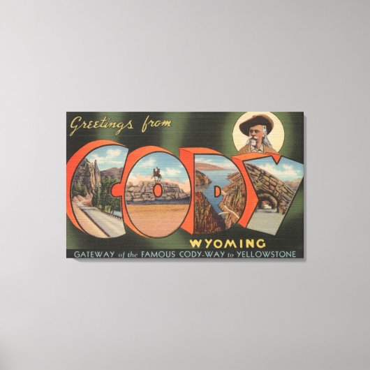 Cody, WyomingLarge Letter ScenesCody, WY キャンバスプリント (正面)