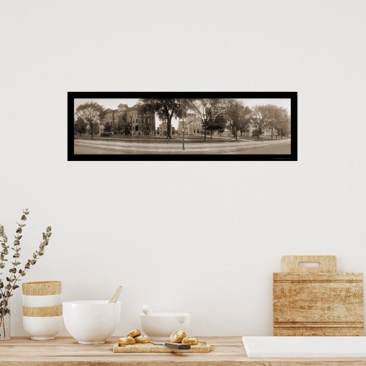 Coe College IA写真1914 ポスター (キッチン)