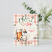 COEDバブルズボトルセージピーチギンガムベビー (スタンド正面)