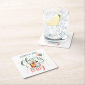 COEDベビー醸造ビールボトル応援へベビー スクエアペーパーコースター (インサイチュ)