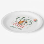 COEDベビー醸造ビールボトル応援へベビー ペーパープレート (アングル)