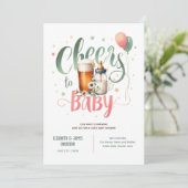 COEDベビー醸造ビールボトル応援ワイルドフラワー 招待状 (スタンド正面)