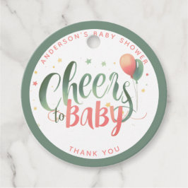 COED応援ベビーセージ桃ボトルブルズシャワー フェイバータグ