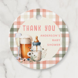 COED応援ベビーセージ桃ボトルブルズシャワー フェイバータグ