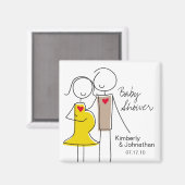 Coed Baby Shower Magnetの好意 マグネット (正面/裏面)