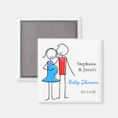 Coed Baby Shower Magnet、Boy マグネット (正面/裏面)