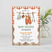 Coed BBQ Baby Shower invitation 招待状 (スタンド正面)