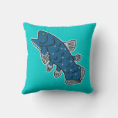 Coelacanthの枕"深海への歓迎" クッション (裏面)