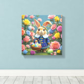 Coelho da páscoa fofinho  キャンバスプリント (インサイチュ (ウッドフロア))