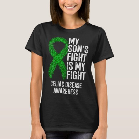 Coeliac My Son's Fight Is My Fight Celiac Disease  Tシャツ (正面)