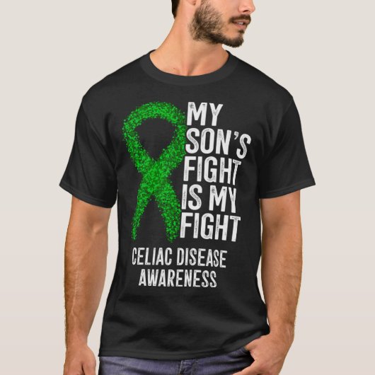 Coeliac My Son's Fight Is My Fight Celiac Disease  Tシャツ (正面)