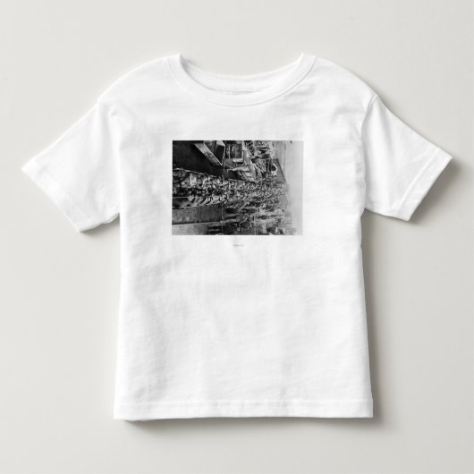 Coeurのd'Aleneに荷を積んでいるチャンス鉱山労働者 トドラーTシャツ (正面)