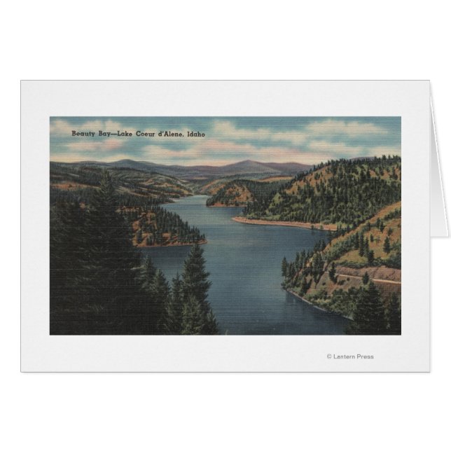 Coeur d'Alene, ID -美しいベイの表示 (正面横)