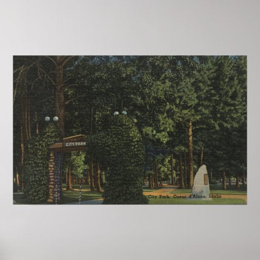 Coeur d'Alene, ID - View of City Park ポスター (正面)