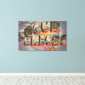 Coeur d'Alene, Idaho – 大文字場面 キャンバスプリント (インサイチュ (ウッドフロア))