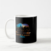 Coeur D'alene Idaho Bear Starry Night Travel Souve コーヒーマグカップ (左)