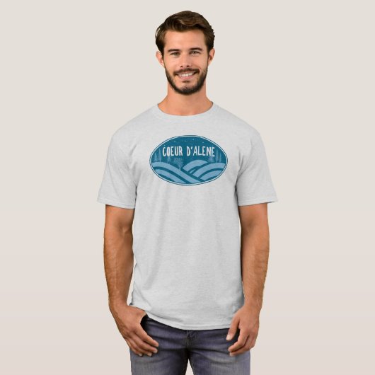 Coeur d'Alene Idaho Outdoors Tシャツ (正面フル)